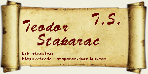 Teodor Staparac vizit kartica